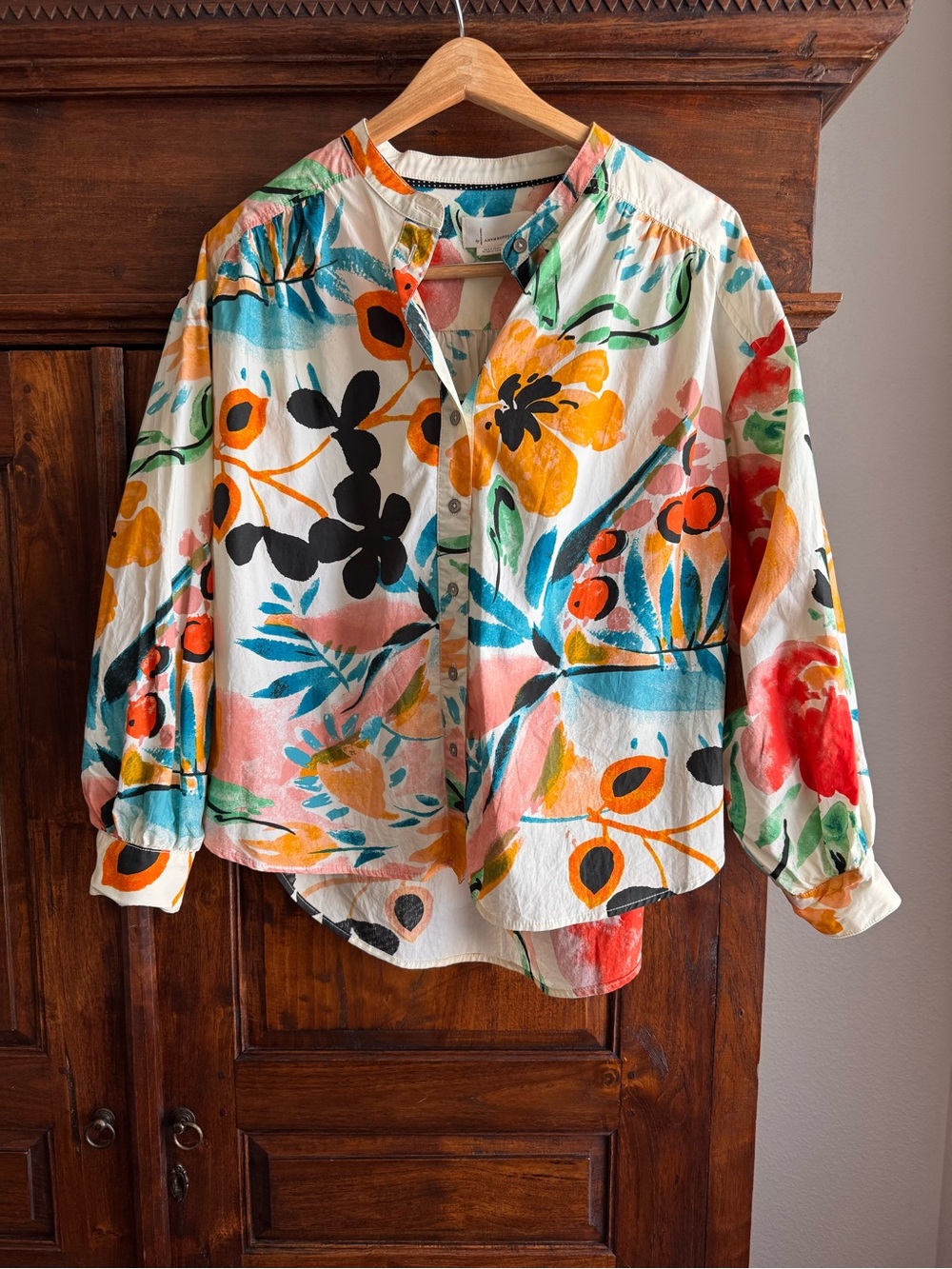 Anthropologie Crisanta Poplin Button down